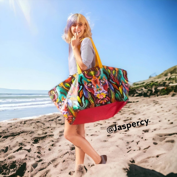 IKEA-ÖMSESIDIG Limited Edition Vibrant Multi Color XL Everything Shopping Bag - Picture 2 of 11